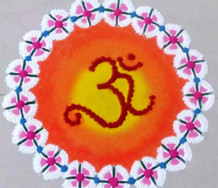 Magnificent Om Rangoli