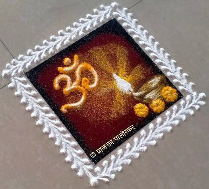 Pretty Om Rangoli