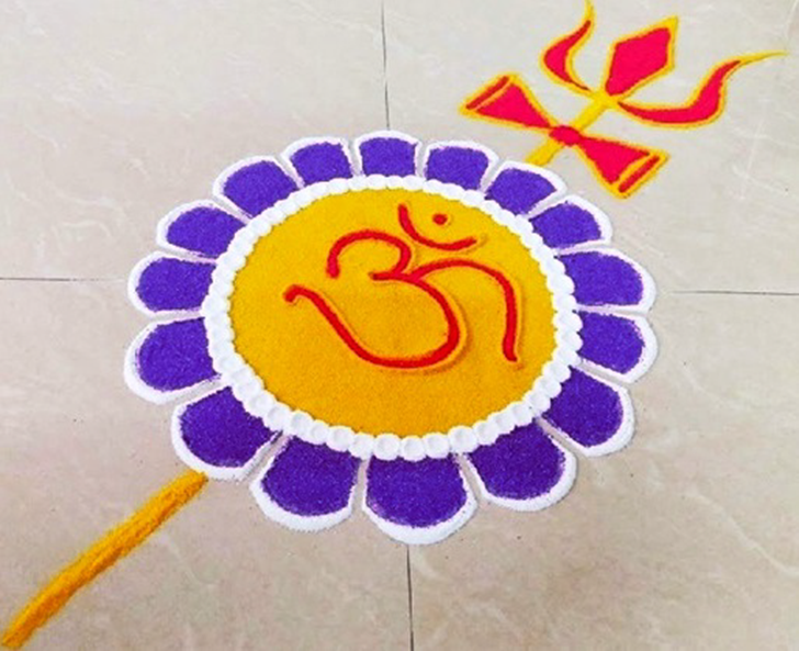 Refined Om Rangoli