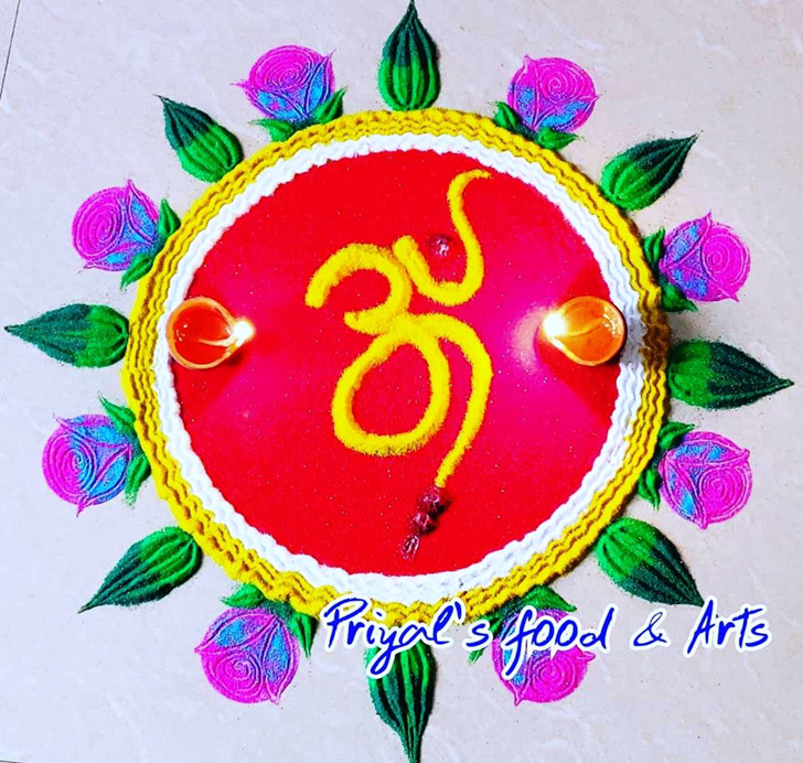 Splendid Om Rangoli