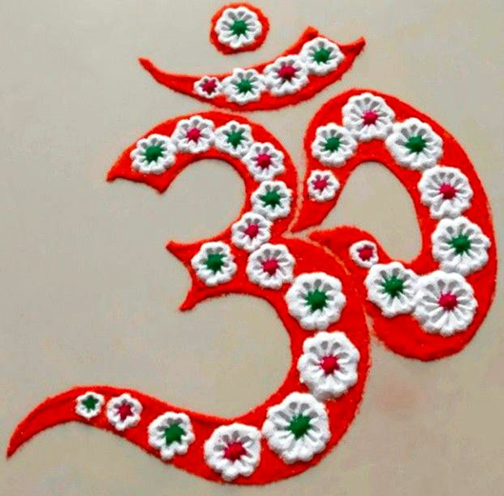 Stunning Om Rangoli