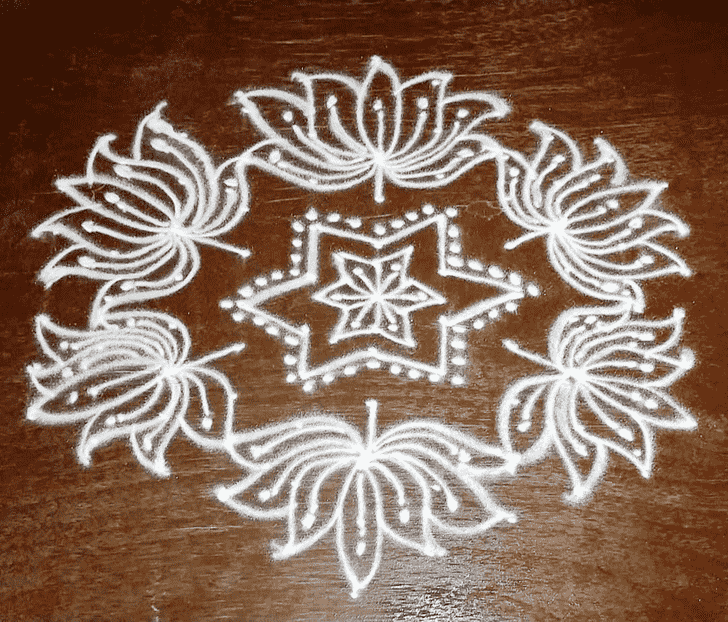 Lovely Onam Rangoli Design