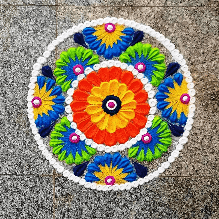 Pleasing Onam Rangoli