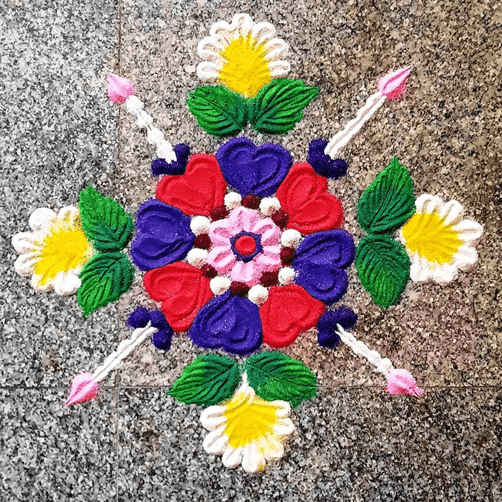 Resplendent Onam Rangoli