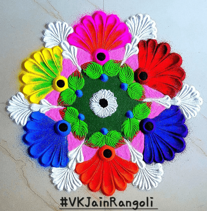 Fetching Outstanding Rangoli