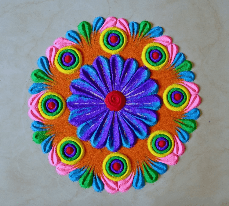 Dazzling Papankusha Ekadashi Rangoli