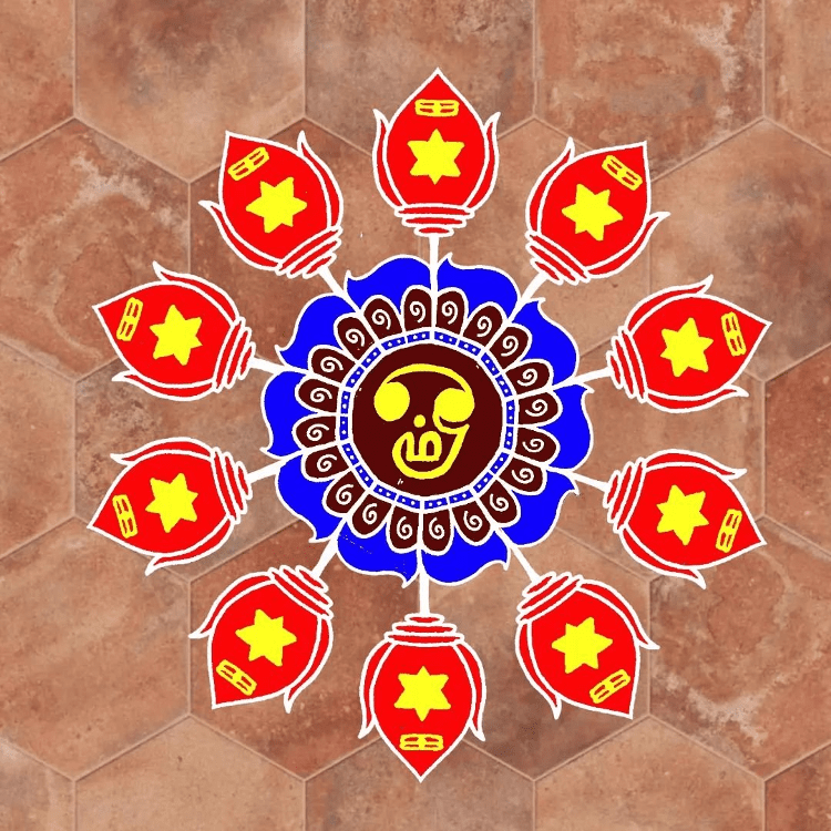 Elegant Papankusha Ekadashi Rangoli