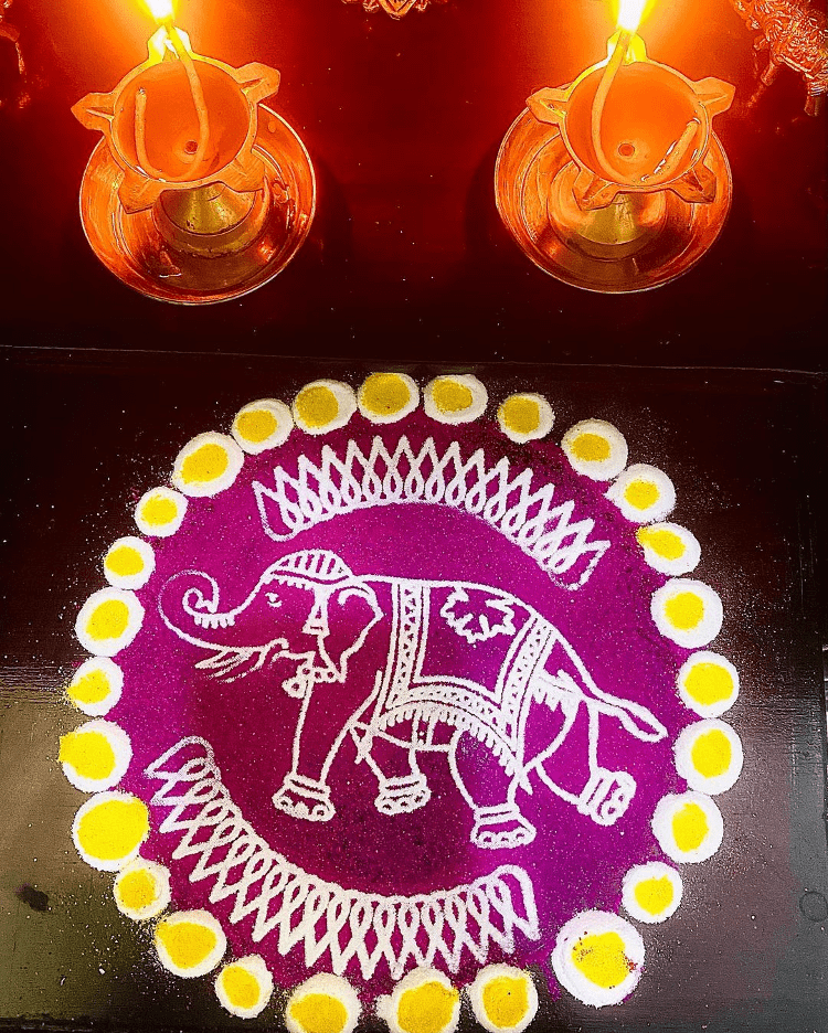 Marvelous Papankusha Ekadashi Rangoli