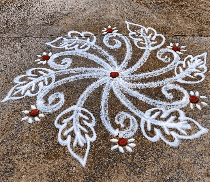 Elegant Parama Ekadashi Rangoli