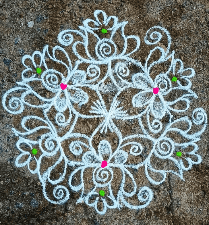 Graceful Parama Ekadashi Rangoli