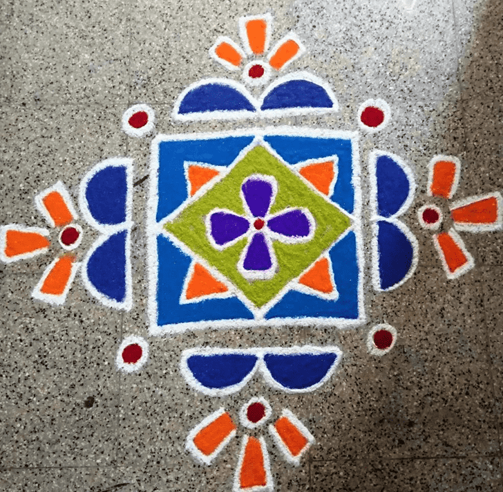 Lovely Parama Ekadashi Rangoli Design