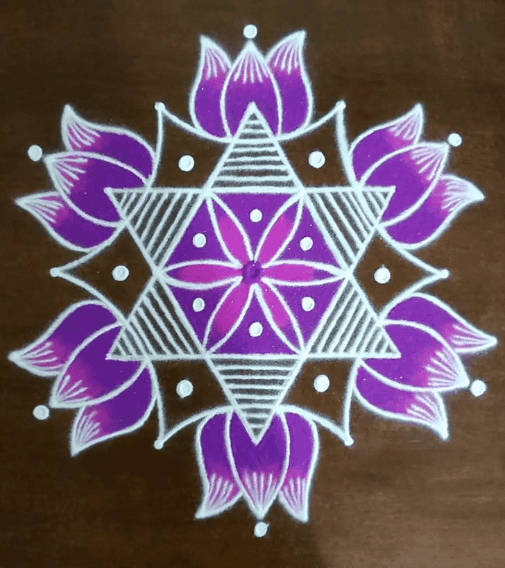 Pleasing Parama Ekadashi Rangoli