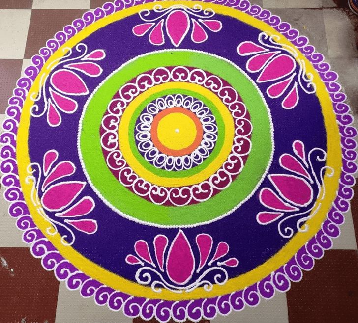 Slightly Parama Ekadashi Rangoli