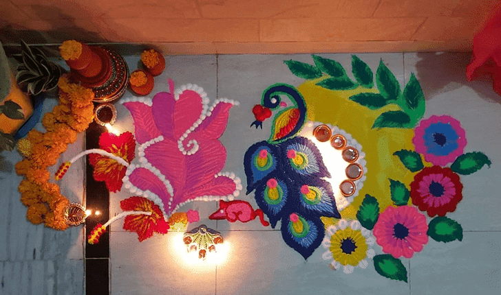 Delicate Parashurama Jayanti Rangoli