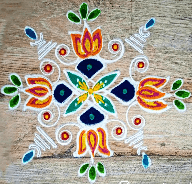 Delicate Parivartini Ekadashi Rangoli