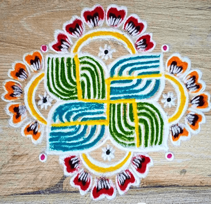 Delightful Parivartini Ekadashi Rangoli