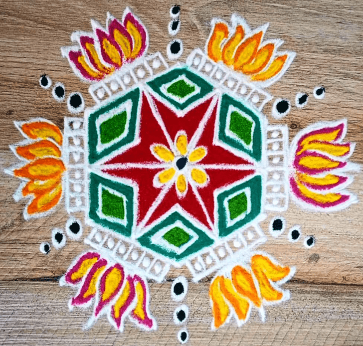 Parivartini Ekadashi Rangoli