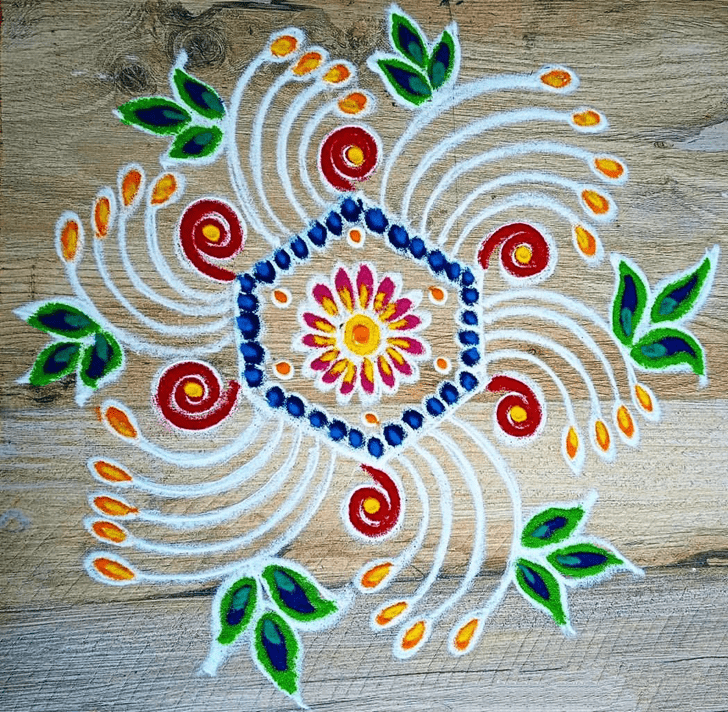 Awesome Parivartini Ekadashi Rangoli