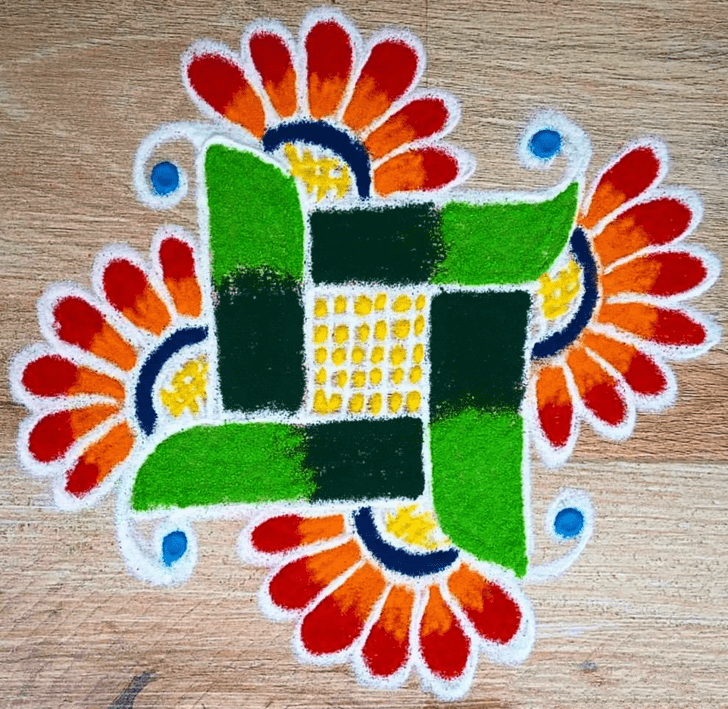 Refined Parivartini Ekadashi Rangoli