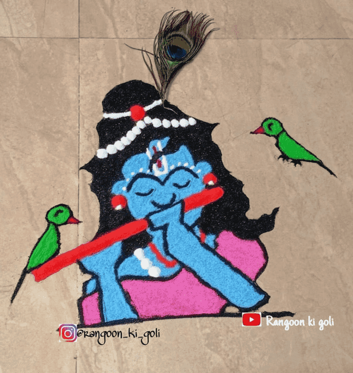 Comely Parrot Rangoli