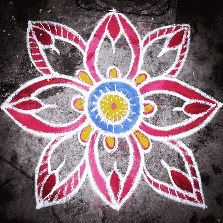 Comely Parsva Ekadashi Rangoli