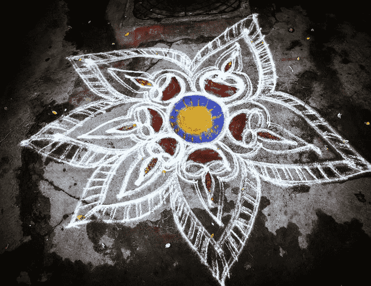 Elegant Parsva Ekadashi Rangoli