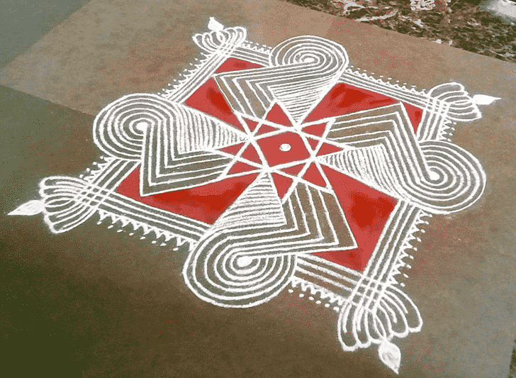 Fair Parsva Ekadashi Rangoli