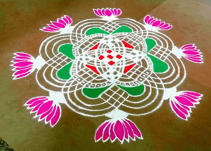 Fascinating Parsva Ekadashi Rangoli