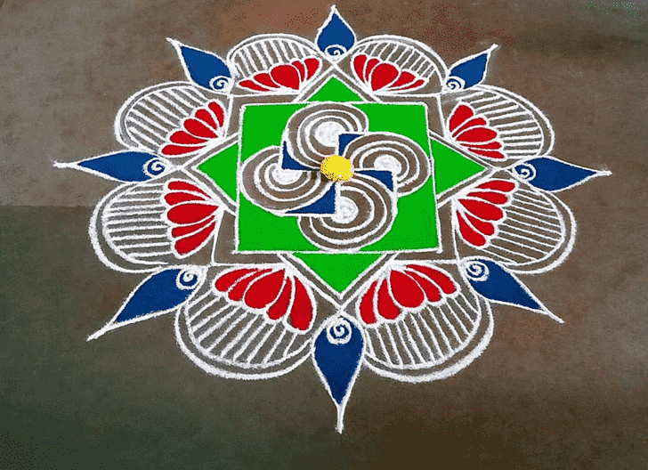 Good Looking Parsva Ekadashi Rangoli