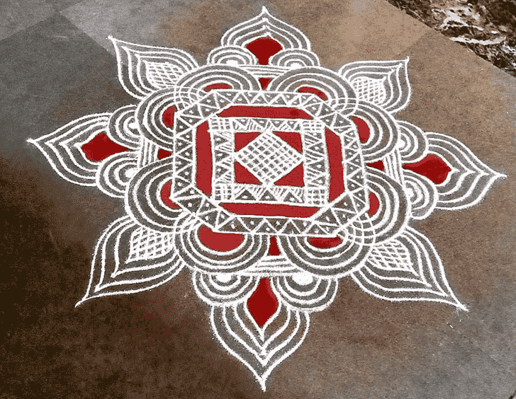 Gorgeous Parsva Ekadashi Rangoli