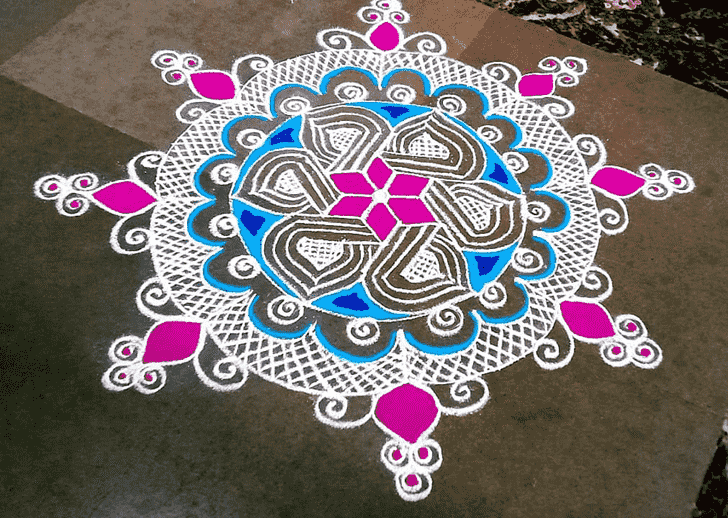 Grand Parsva Ekadashi Rangoli