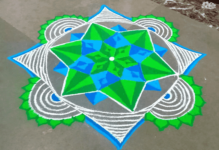 Inviting Parsva Ekadashi Rangoli