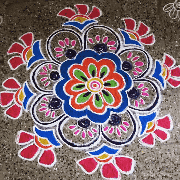 Magnificent Parsva Ekadashi Rangoli