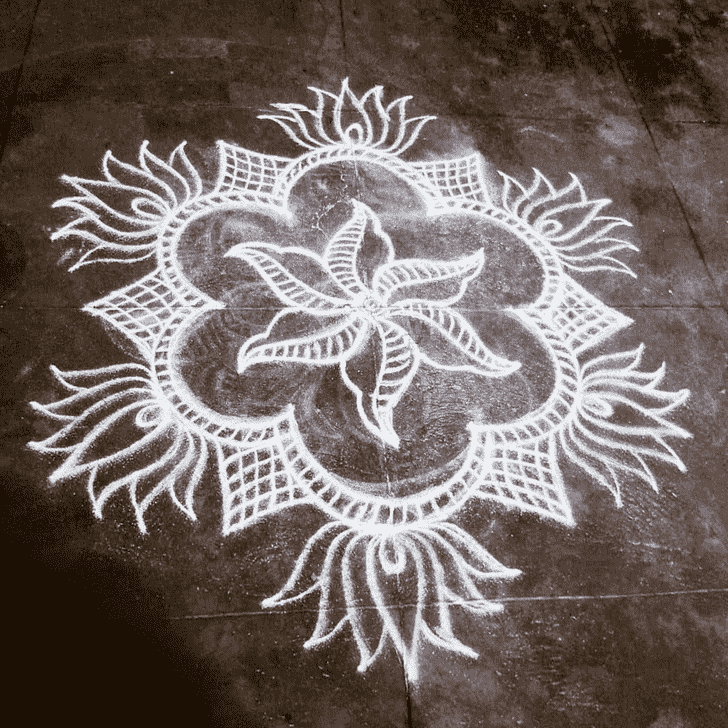 Resplendent Parsva Ekadashi Rangoli