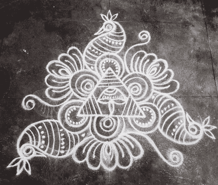 Slightly Parsva Ekadashi Rangoli