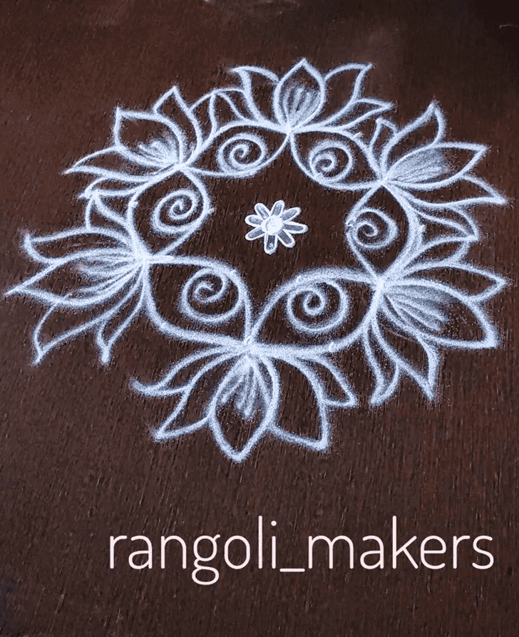 Comely Paush Amavasya Rangoli