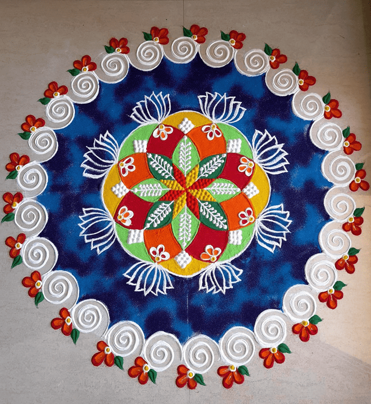 Hard Paush Amavasya Rangoli