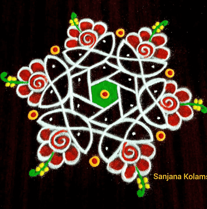 Dazzling Paush Amavasya Rangoli