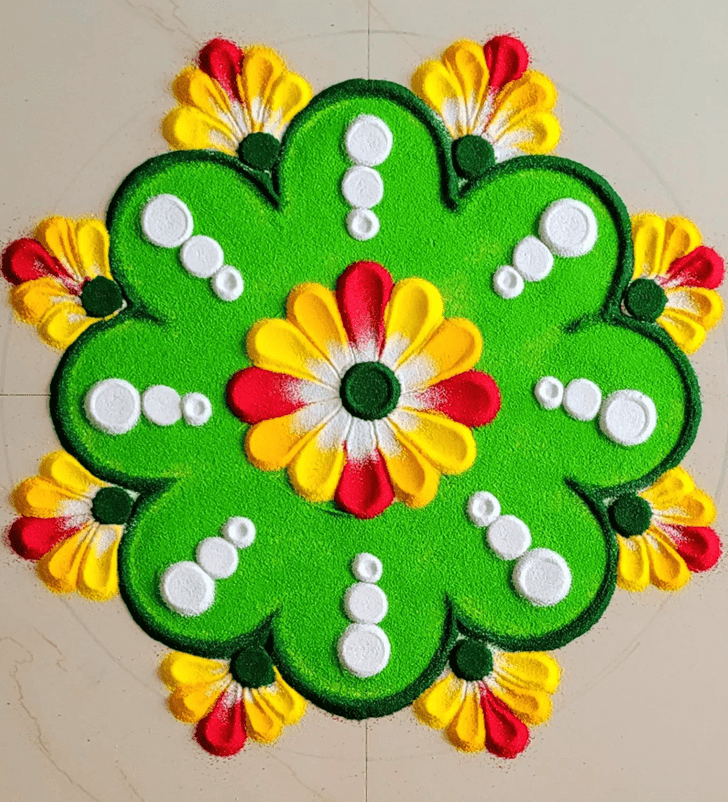 Exquisite Paush Amavasya Rangoli