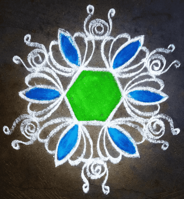 Fine Paush Amavasya Rangoli