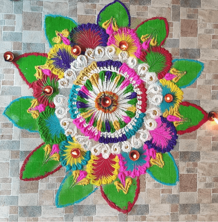 Good Looking Paush Amavasya Rangoli