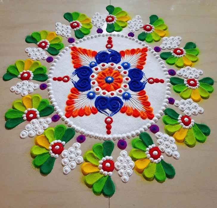 Graceful Paush Amavasya Rangoli