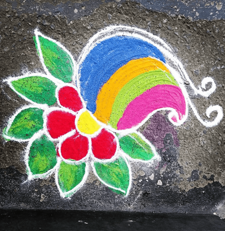 Radiant Paush Amavasya Rangoli