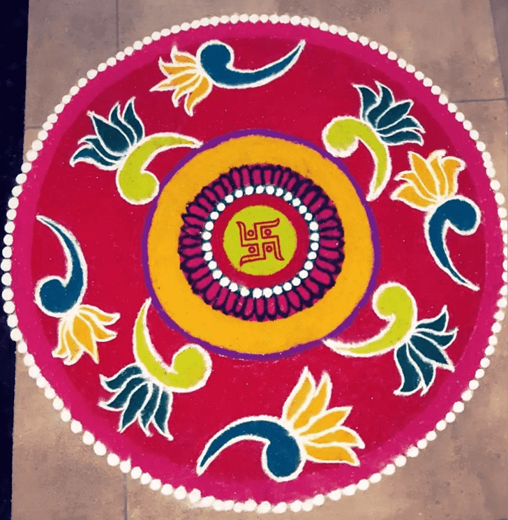 Shapely Paush Amavasya Rangoli