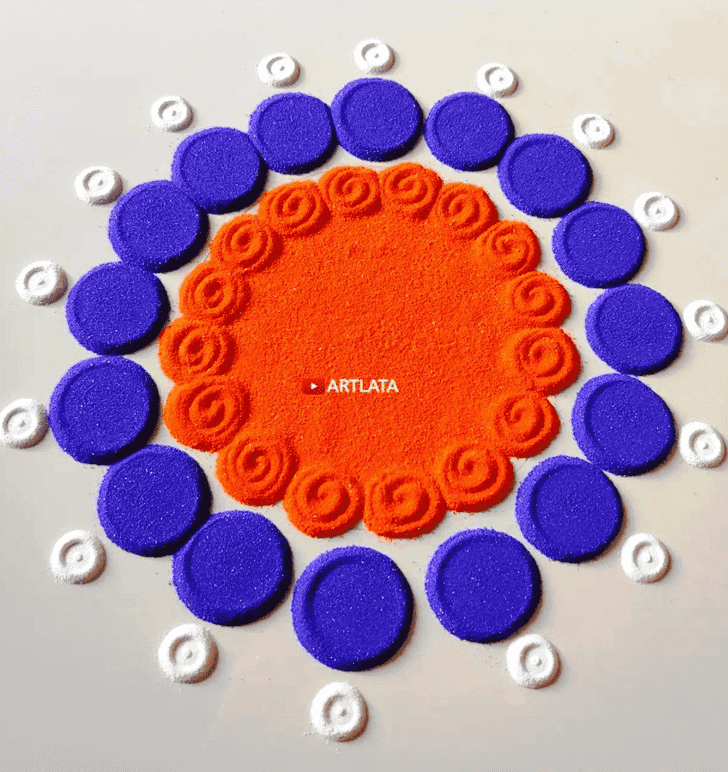 Slightly Paush Amavasya Rangoli