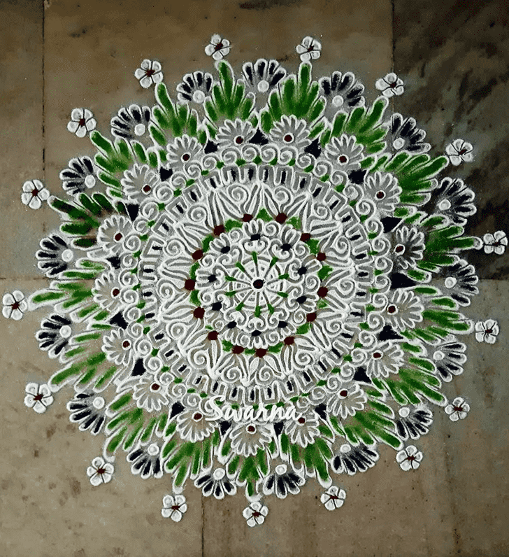 Stunning Paush Amavasya Rangoli