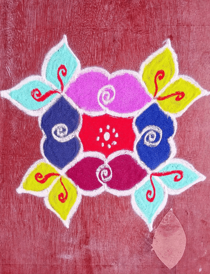 Hard Paush Purnima Rangoli