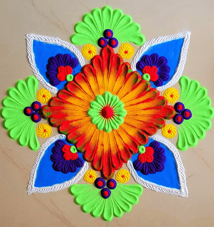 Enthralling Paush Purnima Rangoli