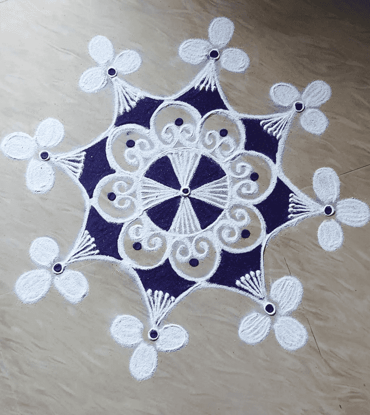 Enticing Paush Purnima Rangoli