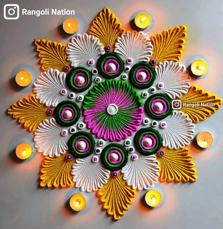 Fine Paush Purnima Rangoli